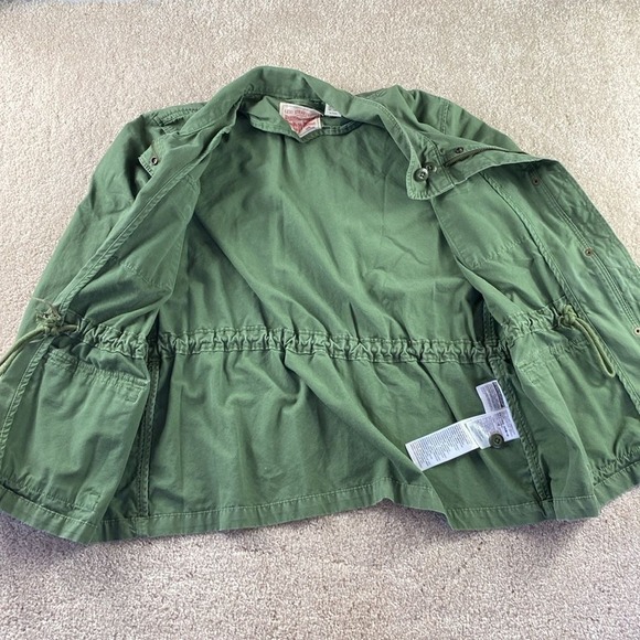 Levi's Womens Olive Green Cotton Blend Military Style Utility Chore Jacket XL - Picture 7 of 10